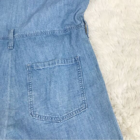 OUTERKNOWN Wyatt Long Sleeve Button Front Denim Jumpsuit Blue Size Medium New - Picture 9 of 15
